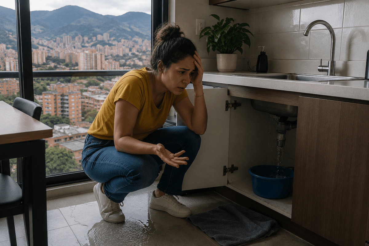 fuga de agua en medellin