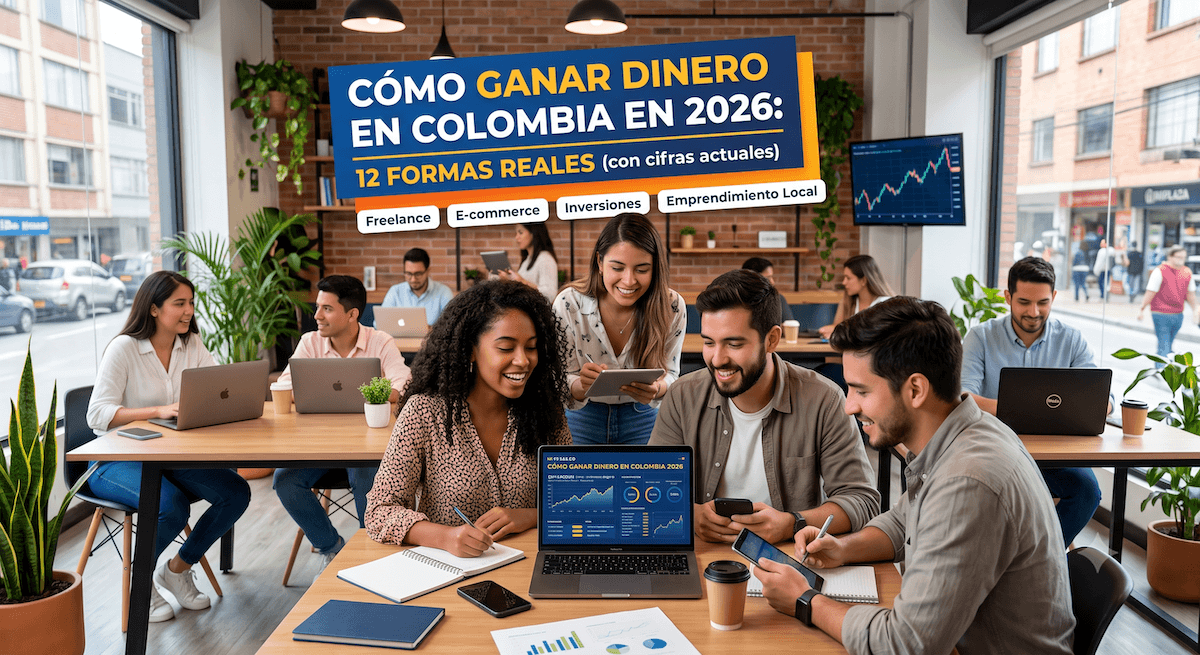 Cómo ganar dinero en Colombia en 2026: 12 formas reales (con cifras actuales)